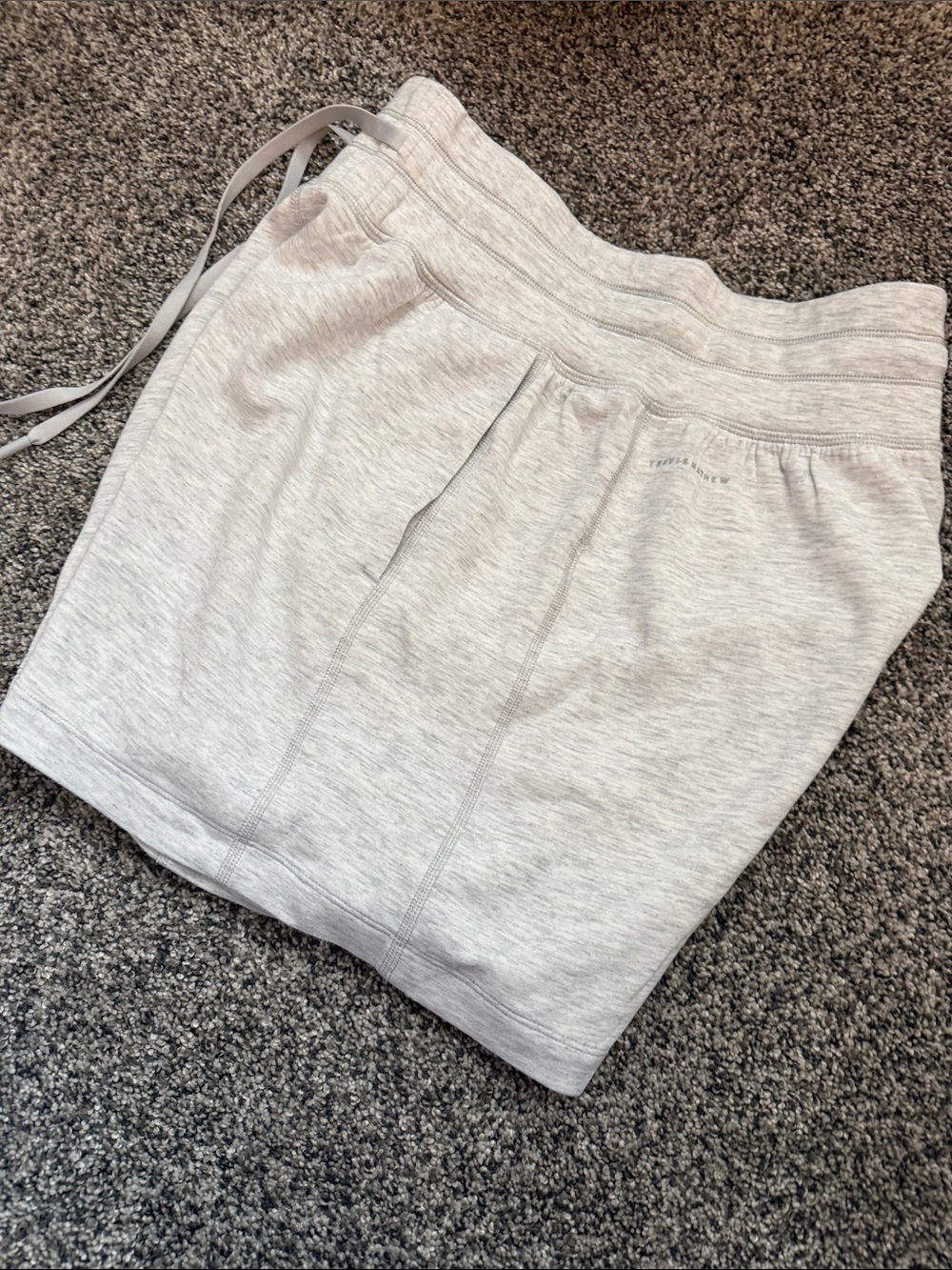 Women's Light Gray Lounge Shorts with Drawstring - Picture 4 of 4